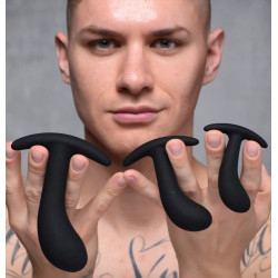 Master Series Pack de 3 plugs Trainer Silicone Dark Delights Noirs